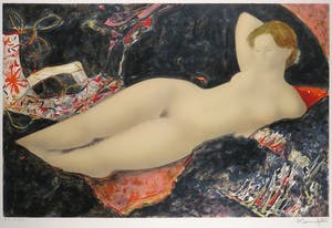 Alain Bonnefoit - Litho, Liggend figuur - Ingelijst (Groot) kopen? Bied vanaf 50!