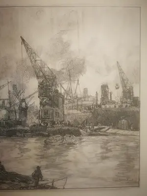 Johan Hendrik van Mastenbroek - Bedrijvigheid in haven Rotterdam. kopen? Bied vanaf 59!