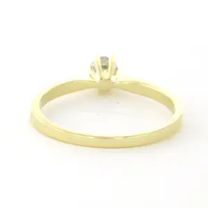 CHRIST 14k geel gouden solitair ring met briljant geslepen diamant tot. 0.15ct kopen? Bied vanaf 210!