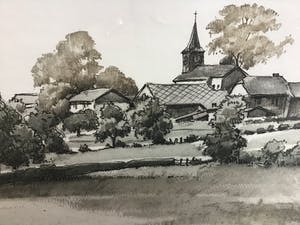 Roger Hebbelinck - Landschap met dorp kopen? Bied vanaf 1!