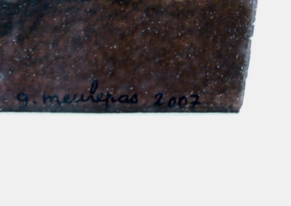 Godelieve Meulepas - Gesigneerd modern schilderij " VROUW ONDER VOILE " kopen? Bied vanaf 45!