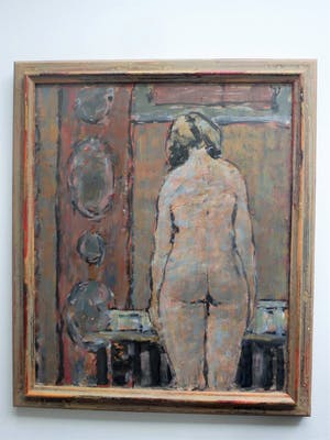 Anton Voorzanger - staand ruggelings naakt in interieur kopen? Bied vanaf 150!