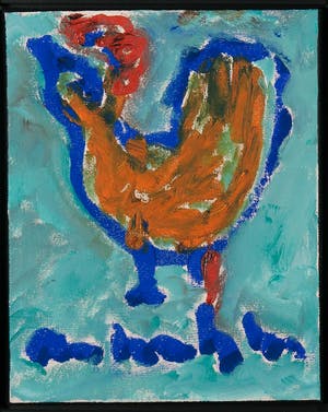 Anton Heyboer - Acryl op doek, Oervogel - Ingelijst kopen? Bied vanaf 200!