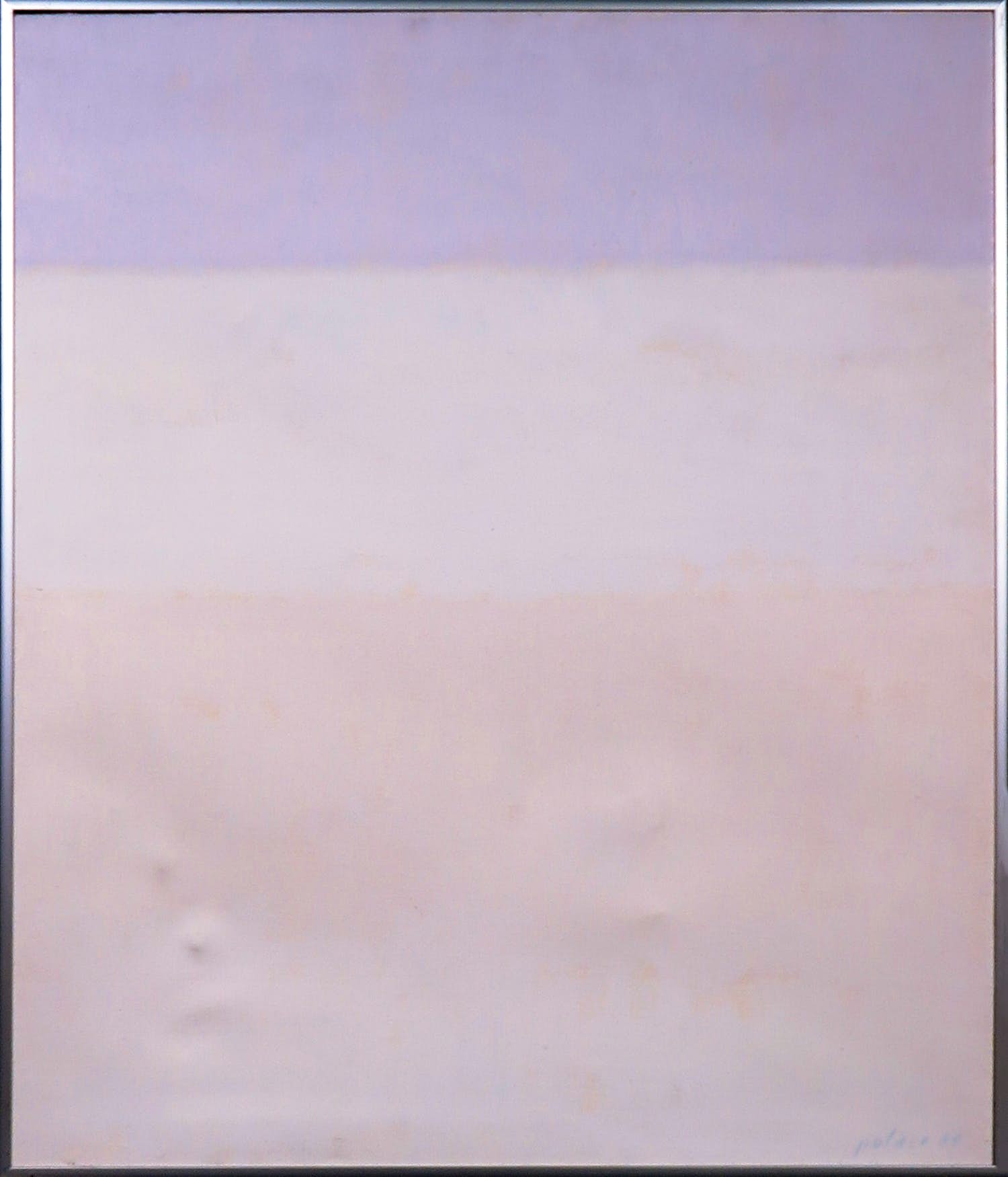 Rudi Polder - Olieverf op doek, Zee met paarsachtige einder - Ingelijst kopen? Bied vanaf 1!