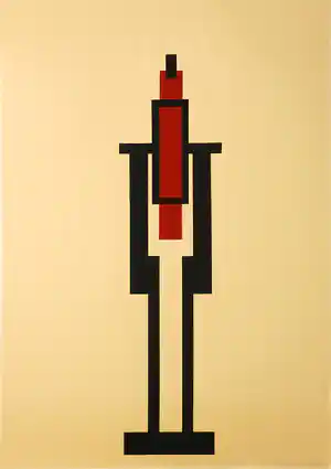 Barbara Kletter - Collage op papier, Zonder titel V verkocht voor € 50!