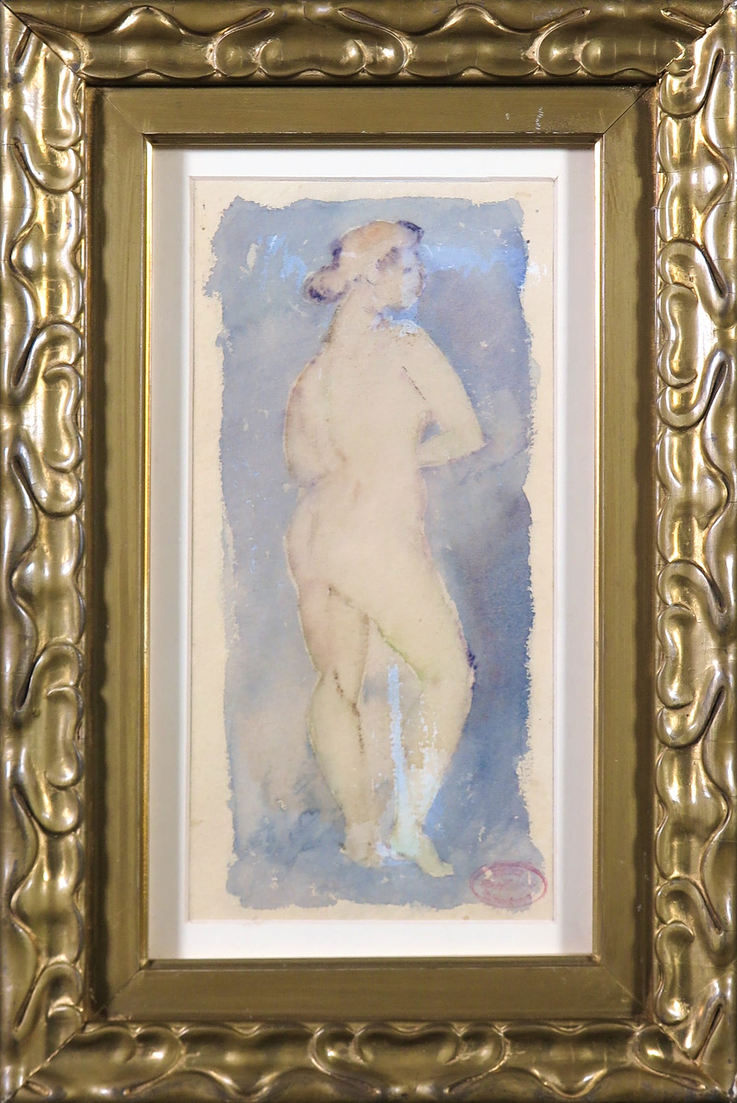 Albert Neuhuys - Aquarel, Staand naakt kopen? Bied vanaf 50!