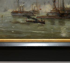 Richardus Philippus Arnoldus van Rees - (1850-1925) - "Hollandse Marinemanoeuvres - Hellevoetsluis". kopen? Bied vanaf 325!