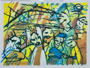 Herman Brood - Zeefdruk . "Arena (Ajax)" gesigneerd - 500 ex - ingelijst kopen? Bied vanaf 235!