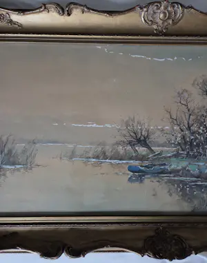 Jan van der Heijden - Plasgezicht. Boerderij. Roeiboot. kopen? Bied vanaf 69!