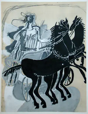 Georges Braque - Char - 1955 - Originele lithografie - Mourlot kopen? Bied vanaf 80!