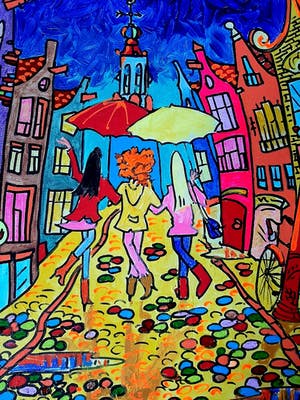 Elena Polyakova - Wandeling in Kalverstraat Amsterdam kopen? Bied vanaf 55!