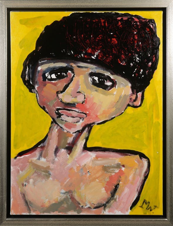 Martin van Wordragen - Martin van Wordragen: Olieverf op doek, Goed gemutst - Ingelijst verkocht voor € 650!