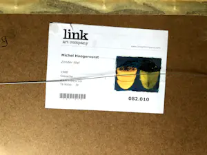 Michel Hoogervorst - Moderne compositie - Gouache, Ingelijst kopen? Bied vanaf 65!