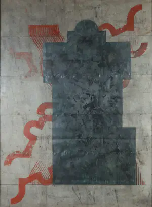 Hans Lemmen - Gemengde techniek op papier, Zonder titel - Ingelijst (Groot) kopen? Bied vanaf 1!