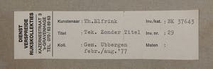 Theo Elfrink - zonder titel - 1977 - aquarel op papier - BKR Ubbergen kopen? Bied vanaf 20!