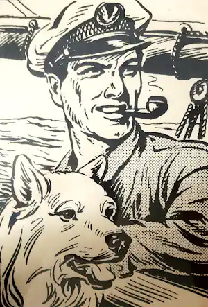 Pieter Kuhn - Kapitein Rob en zijn hond Skip verkocht voor € 90!
