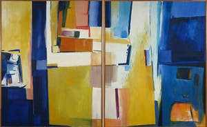 Paul Maas - Olieverf op doek, Tweeluik Compositie R en L - Ingelijst (Zeer groot) kopen? Bied vanaf 600!