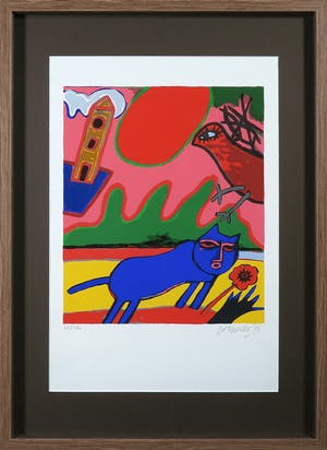 Corneille - Zeedruk, Huit Chats - Ingelijst kopen? Bied vanaf 1!