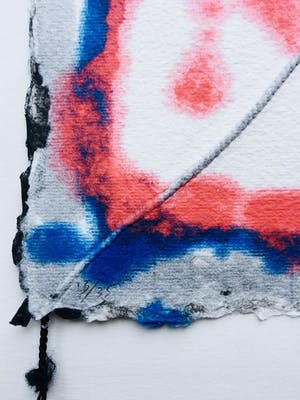 Shinkichi Tajiri - aquagravure ’Knoop’ - minimalistisch en kleurrijk - 1993- oplage 35 kopen? Bied vanaf 375!