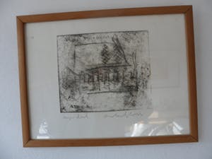 Anton Heyboer - Ets, eigen druk. Titel," Atelier Anton Heyboer". kopen? Bied vanaf 150!