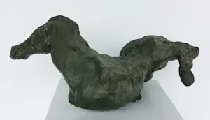 Ruudt Wackers - Beeld van papier maché, Paard kopen? Bied vanaf 200!