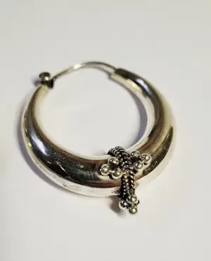 nieuw  zilveren handgemaakte vintage etnische stijl hoepels oorbellen kundal, kopen? Bied vanaf 50!