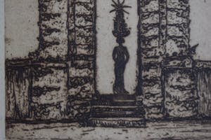 Jan Poortenaar - Ets - Tempelpoort Bali kopen? Bied vanaf 50!