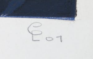 Niet of onleesbaar gesigneerd - Monotype, Zonder Titel kopen? Bied vanaf 1!
