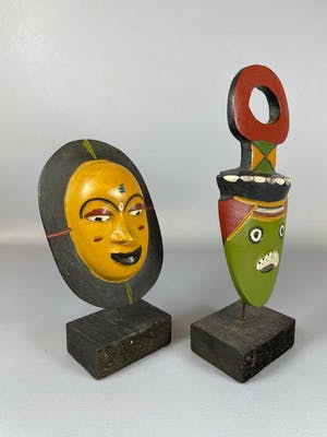 Bobo - 2 African BOBO passport masks - Nigeria. kopen? Bied vanaf 15!