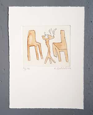 Klaas Gubbels - ets/aquatint verkocht voor € 220!