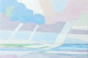 Paul Overhaus - Acryl op doek, bevestigd op board, Rose wolk - Ingelijst kopen? Bied vanaf 50!