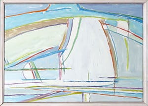 Paul Overhaus - Acryl op doek, Abstract zeegezicht - Ingelijst kopen? Bied vanaf 50!