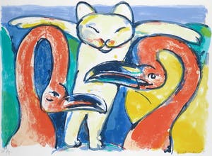 Anton Vrede - Zeefdruk, Hello it's me - Ingelijst kopen? Bied vanaf 35!