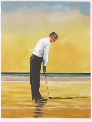 Toon Kuijpers - Giclée, Beach golf - Ingelijst kopen? Bied vanaf 40!