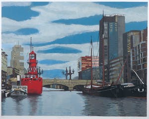 Valentin Bakardjiev - Zeefdruk, Regentessebrug - Ingelijst kopen? Bied vanaf 35!