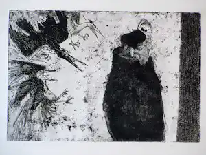 Joop Brans - 3 en de Vogelaar - Ets/aquatint vendu pour 35€ !