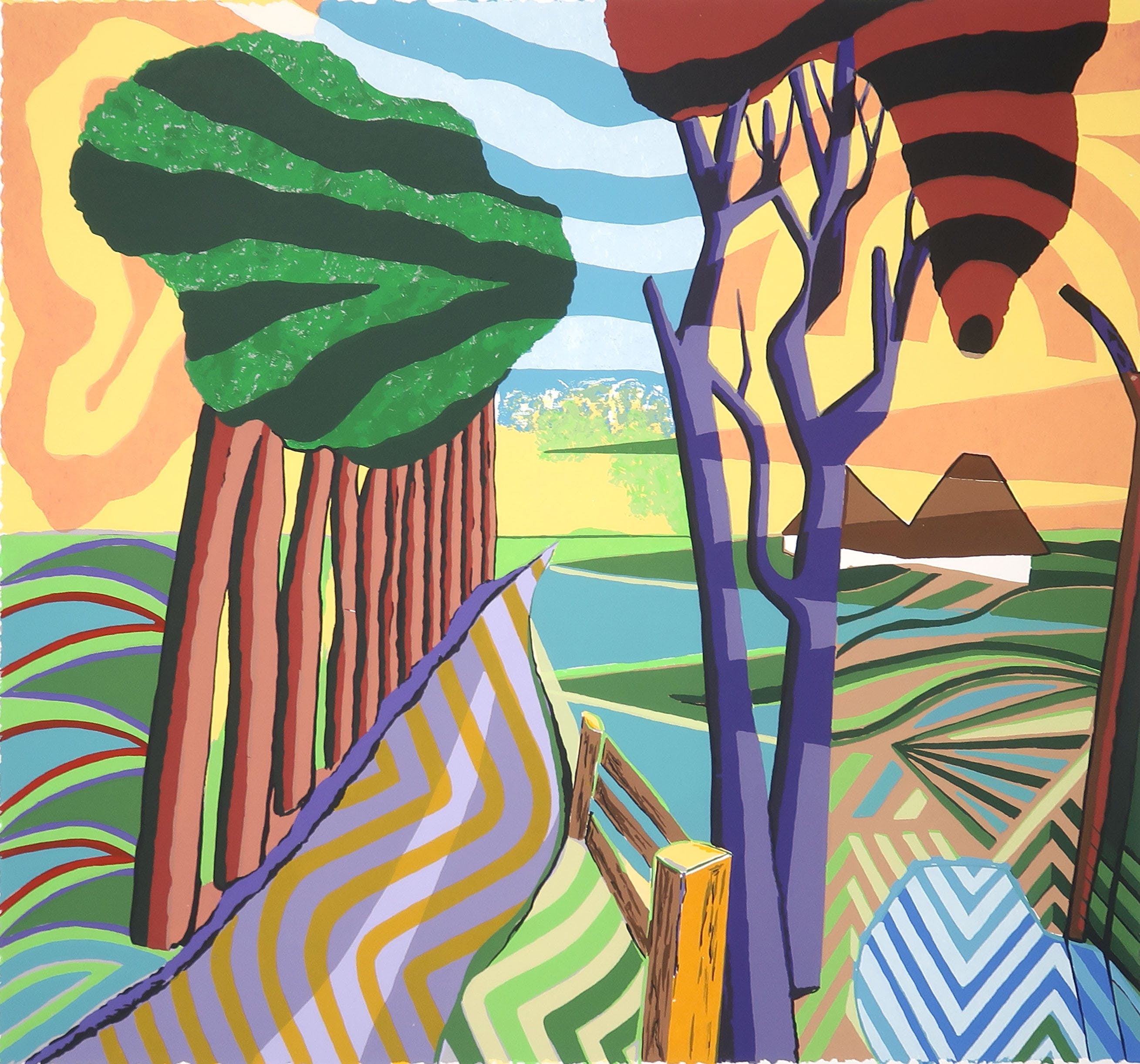 Peter Wiemers - Zeefdruk, Landschap kopen? Bied vanaf 35!