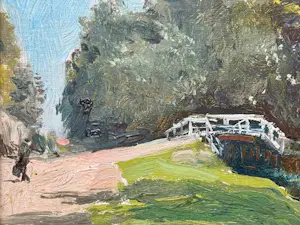 Ko Cossaar - Benoordenhoutseweg met bruggetje naar Haagse Bos - 1906 kopen? Bied vanaf 2750!