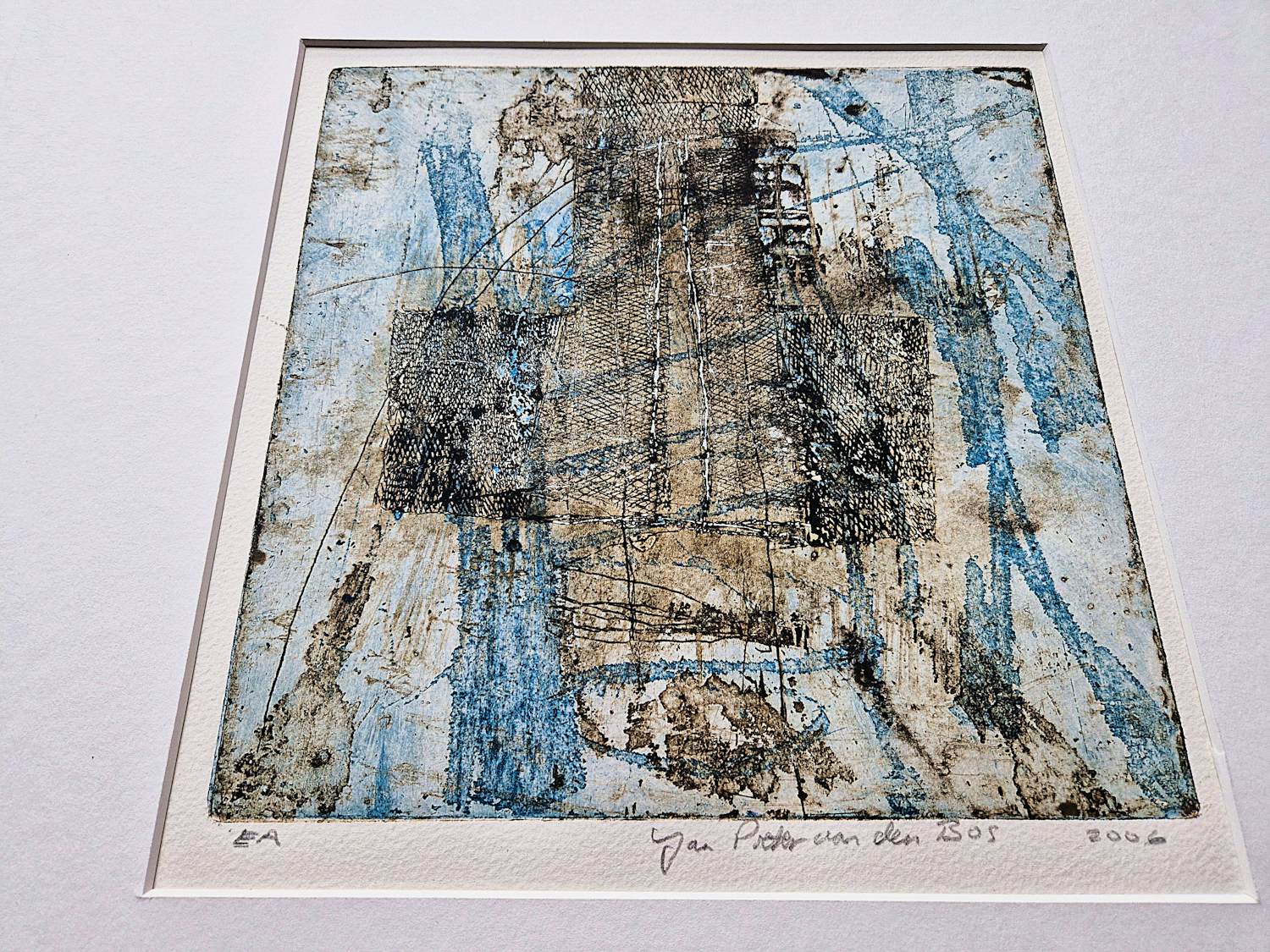 Jan Pieter van den Bos - eigenzinnig Gronings kunstenaar - handgekleurde E. A. Ets - gesigneerd kopen? Bied vanaf 45!