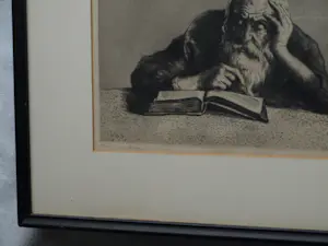 Hermann Struck - Ingelijste ets , Grandfather – 1928 kopen? Bied vanaf 1!