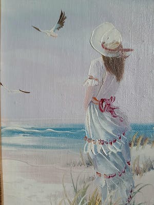 Niet of onleesbaar gesigneerd - Girl aan zee kopen? Bied vanaf 1!