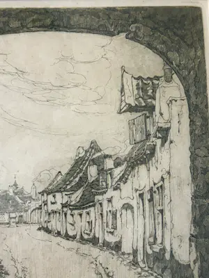 Anton Pieck - Doorkijkje Amersfoort, Eigen Druk, Handgesigneerd kopen? Bied vanaf 180!
