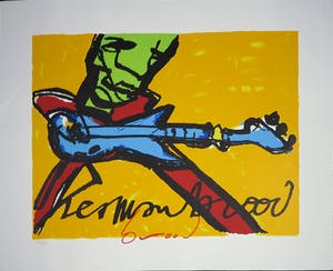 Herman Brood - Zeefdruk, Guitar man kopen? Bied vanaf 200!