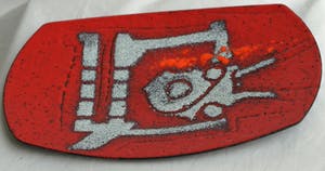 Richard Braun - Geëmailleerd schaaltje van staal – Hoogovens 50 jaar - 1968 kopen? Bied vanaf 10!