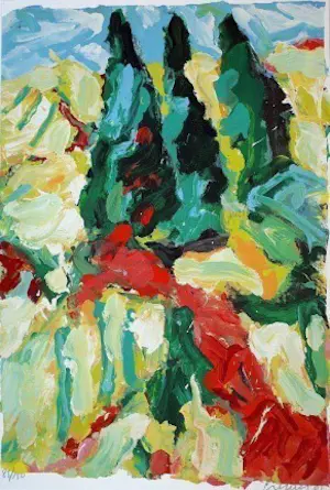 Jan Cremer - Kleurenzeefdruk STRADA ROSSO ZEER GROOT!!! kopen? Bied vanaf 225!