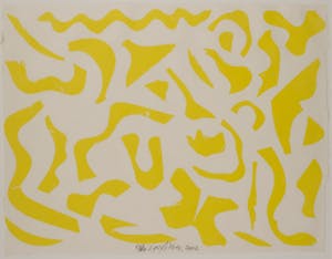 Carel Visser - Houtsnede op Japans papier, Z.T. (Geel) - Ingelijst kopen? Bied vanaf 150!