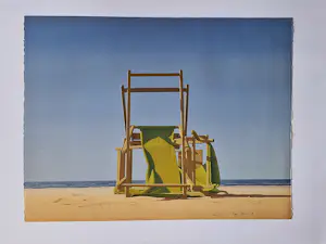 Teun Nijkamp - Grote kleuren zeefdruk "laatste dag aan het strand" - beperkte oplage (100) kopen? Bied vanaf 55!