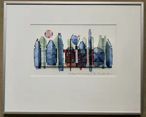 Anne Huitema - Ingelijste ets "Plattegrond" kopen? Bied vanaf 50!