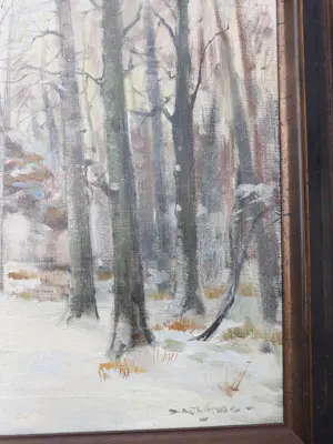 Daniel Muhlhaus - Winters bosgezicht kopen? Bied vanaf 110!