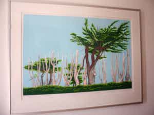 Sees Vlag - Zeefdruk: Bomen l'ile - Grande - 1971 verkocht voor € 60!